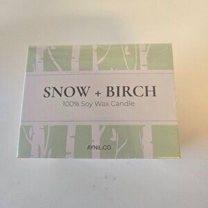 Aynil.co Snow & Birch Soy Wax Candle - New In Box